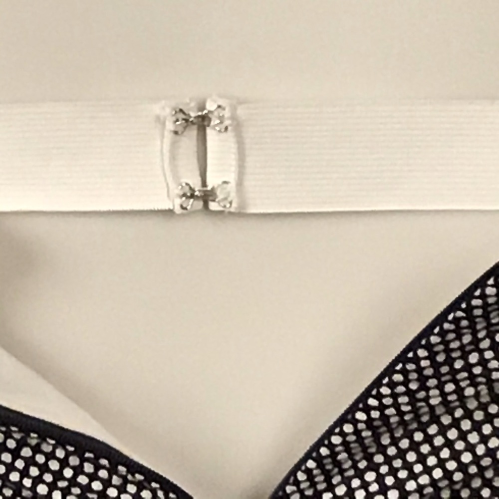J.Crew strapless mini. Dark navy w/ white. Size 2 - Picture 4 of 6